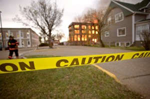 Fire in Building Saskatchewan